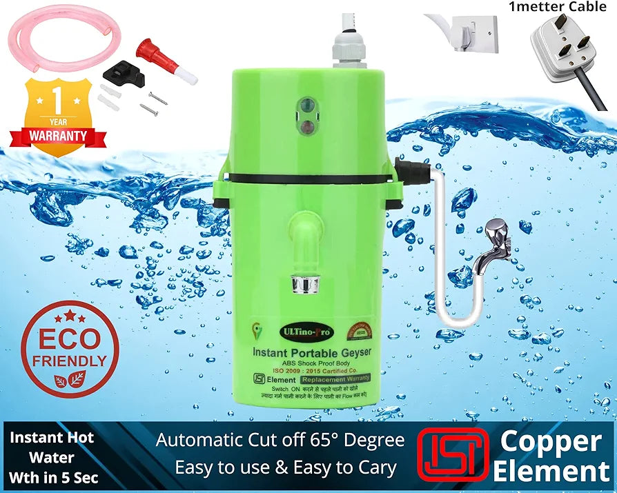Portable Instant Electric Water Geyser(Random Colours Available)